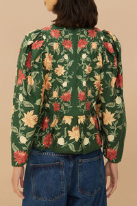 DJV_Pineapple Garden Green Chemises & Blouses - Pineapple Garden Green