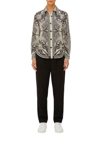 Chemise Elegance à voile en lin - Noir