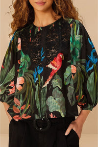 DJV_Midnight Fiesta Black Chemises & Blouses - Midnight Fiesta Black