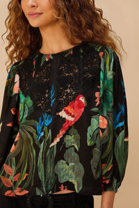 DJV_Midnight Fiesta Black Chemises & Blouses - Midnight Fiesta Black