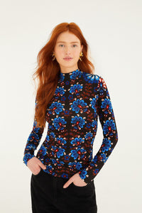 Latina Scarf Black Blouse - Latina Scarf Black
