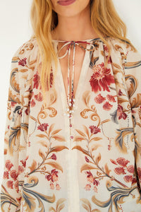 Snake Scarves Black Blouse - Snake Scarves Black