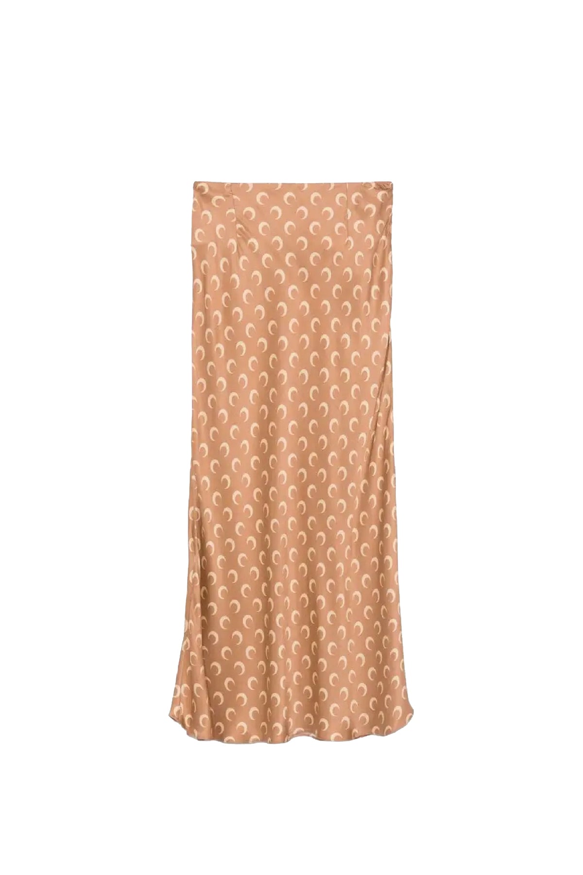 Jupe midi Moon en satin - Dark Camel