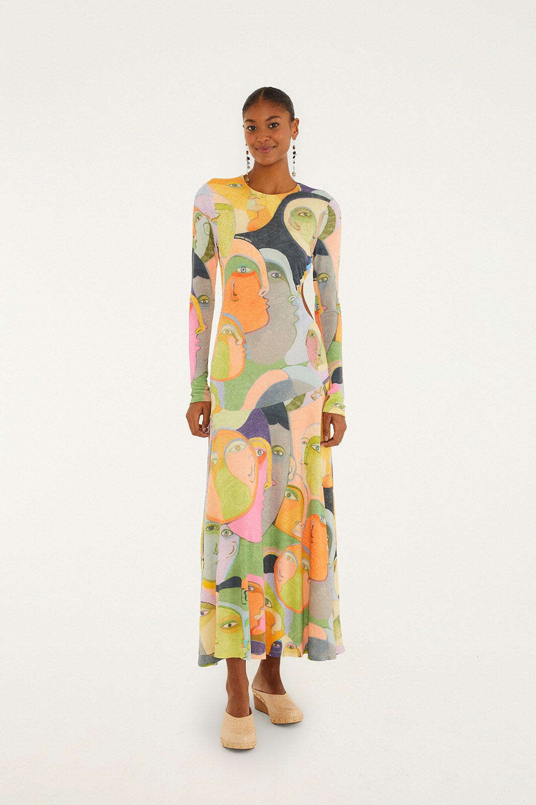 Drawing Multicolor Robe midi - Drawing Multicolor