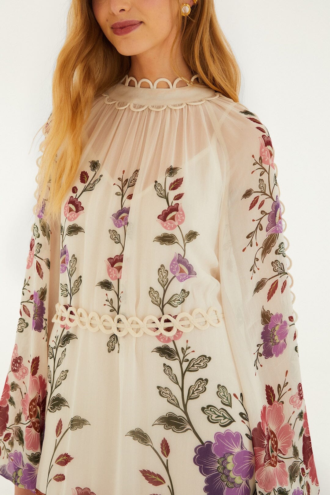 Rococo Flowers Cream Robe longue - Rococo Flowers Cream