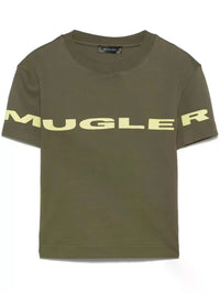 T-shirt avec logo Mugler - Kaki & Lime
