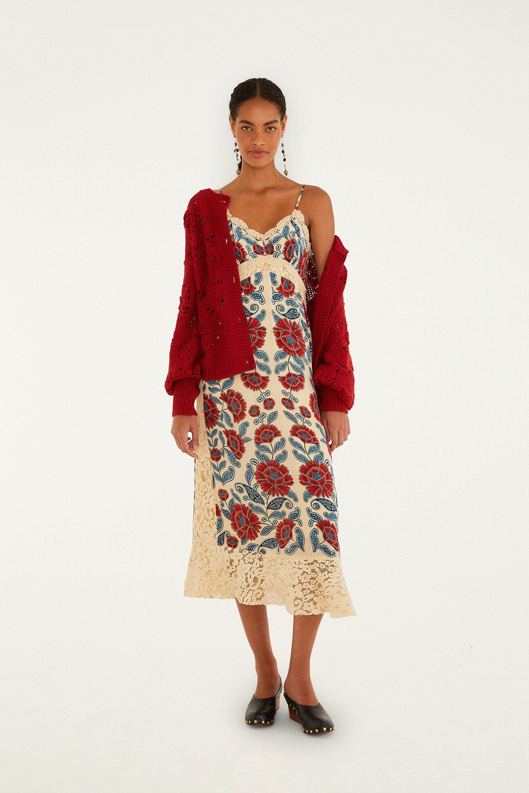 Red Cardigan - Red