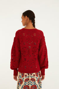 Red Cardigan - Red