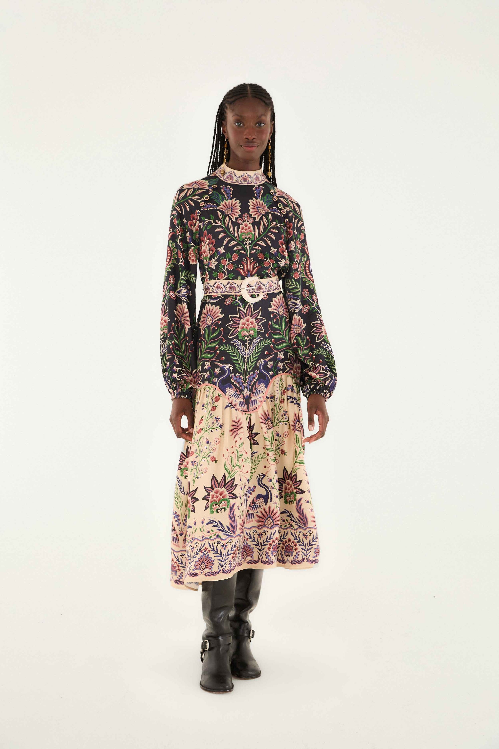 Garden Black Robe midi - Garden Black