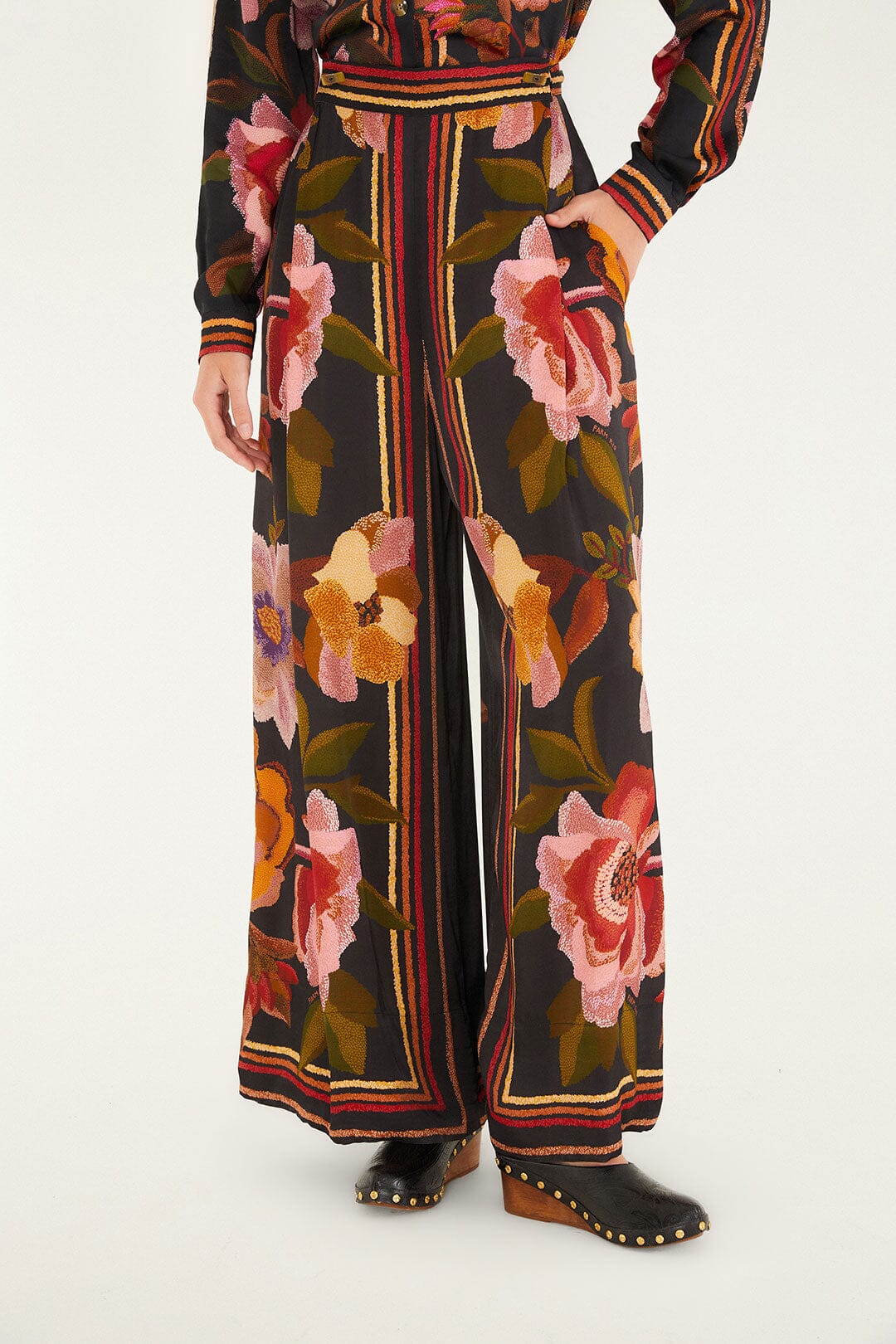 Flowers Black Pantalon - Flowers Black