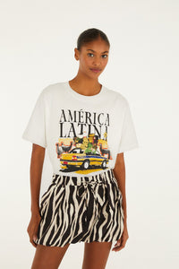 Tropical Black Zebra Jupe - Tropical Black Zebra