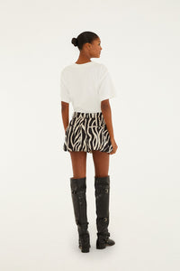 Tropical Black Zebra Jupe - Tropical Black Zebra