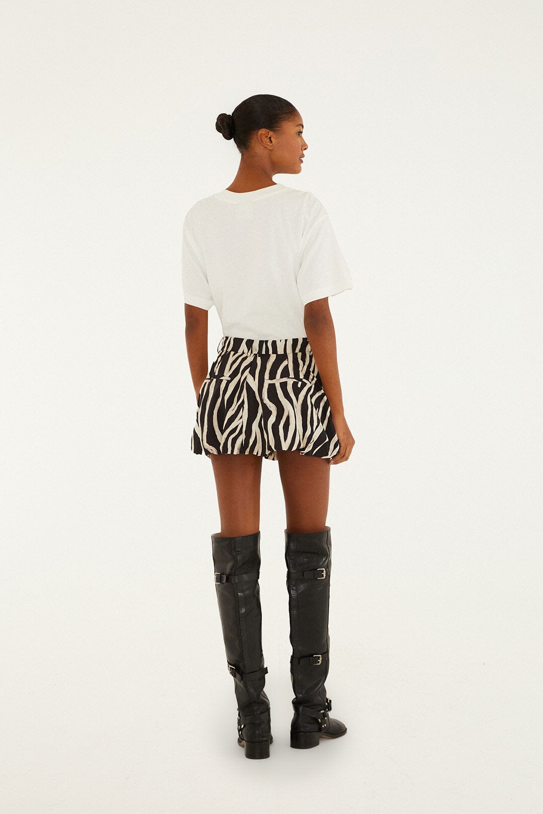 Tropical Black Zebra Jupe - Tropical Black Zebra