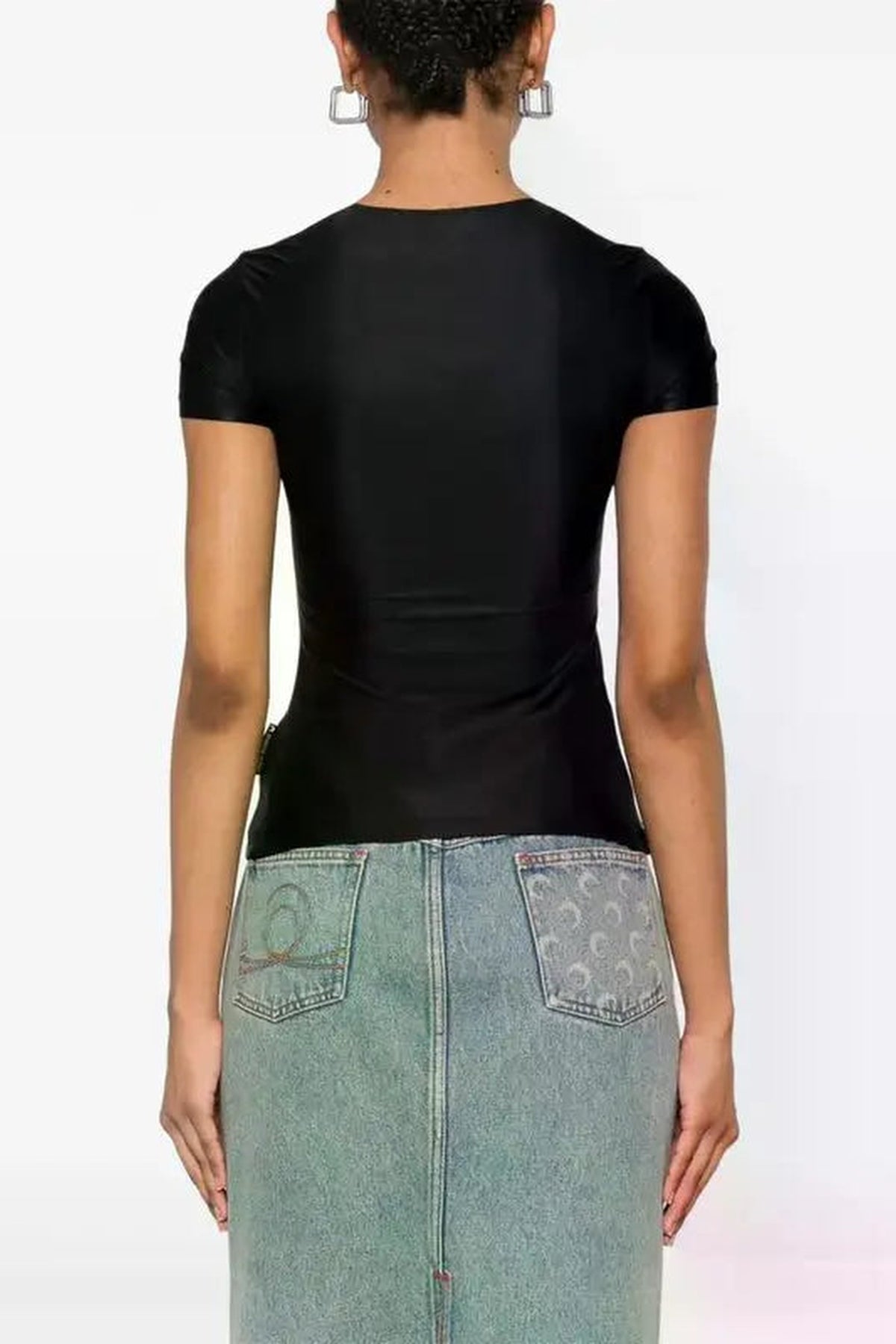 Top à découpe en jersey - Black