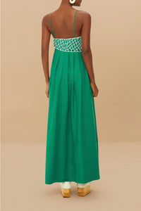 Robe longue Fish en lin - Vert
