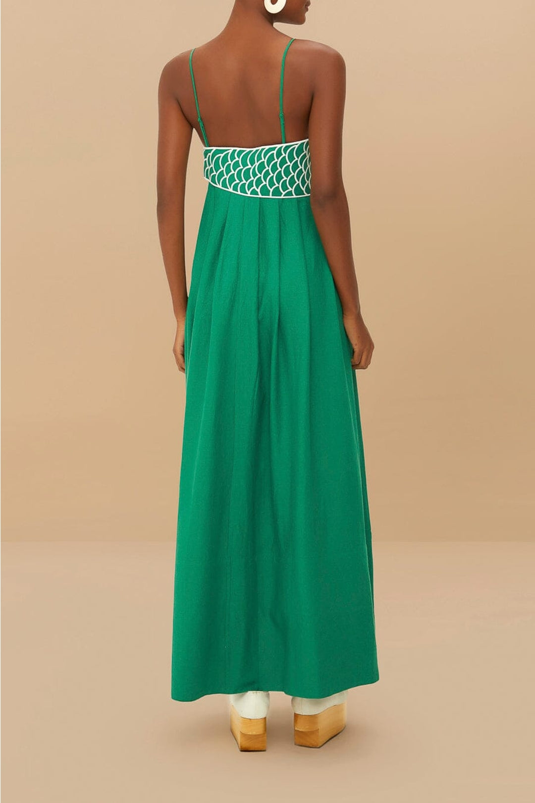 Robe longue Fish en lin - Vert