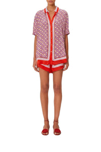 Graphic Pineapple Shorts - Pink