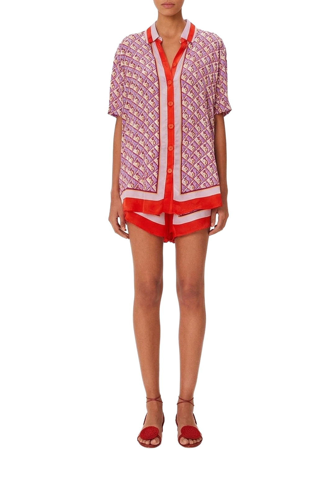 Graphic Pineapple Shorts - Pink