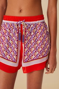 Graphic Pineapple Shorts - Pink