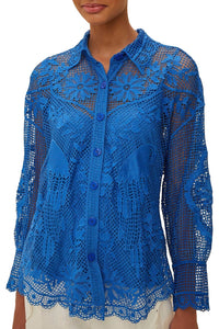 Chemise Landscape Guipure - Bleu