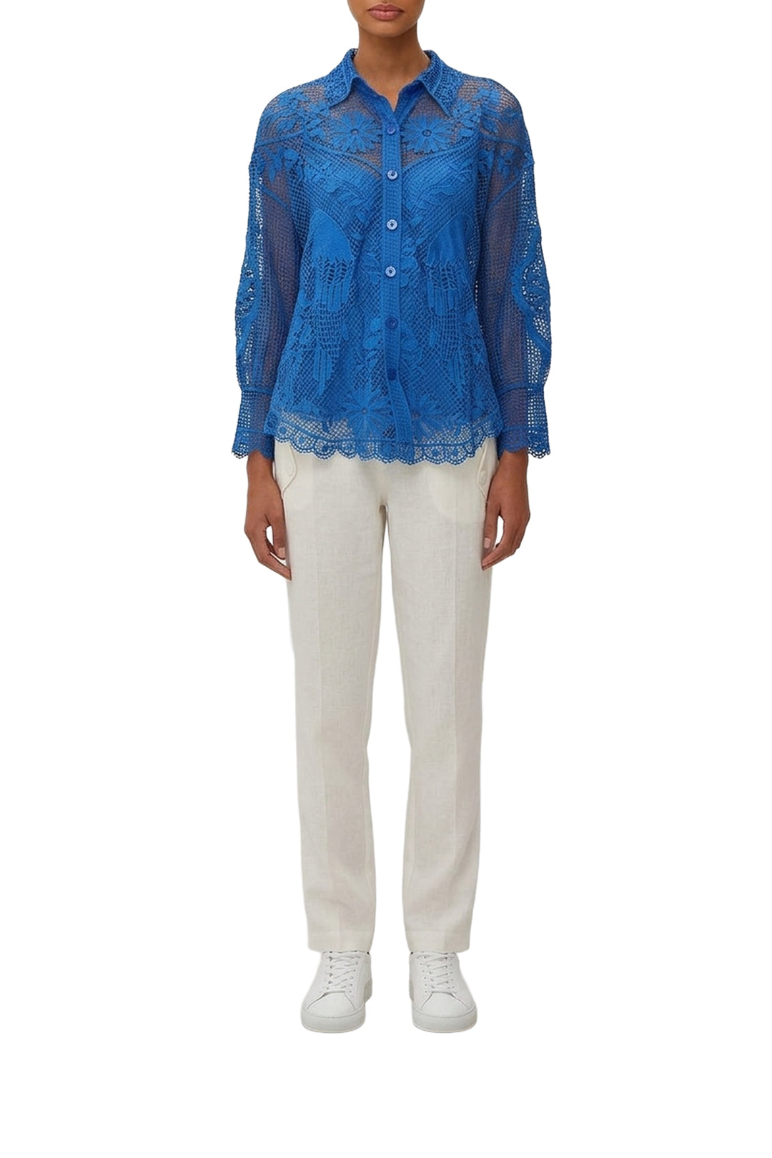 Chemise Landscape Guipure - Bleu
