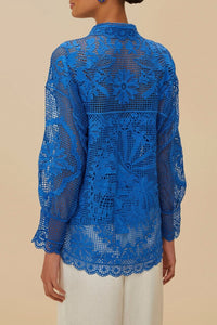Chemise Landscape Guipure - Bleu