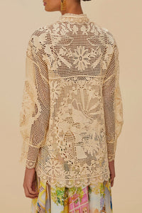 Landscape Guipure shirt - Beige