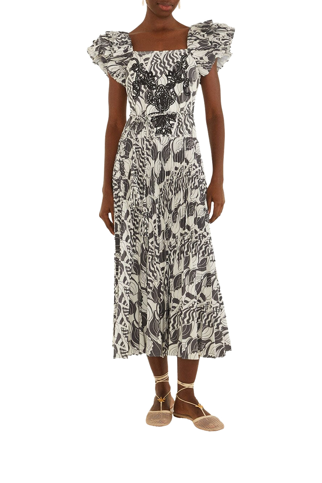 DIFFUSELY_Seashell Serenade Sand Robe longue - Seashell Serenade Sand