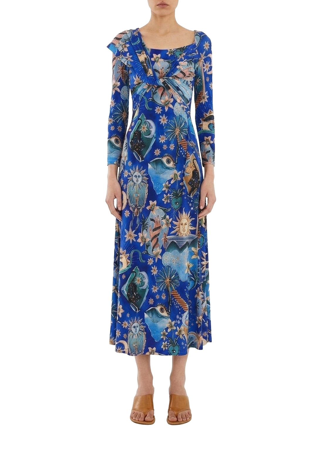 Robe midi Mystical - Bleu