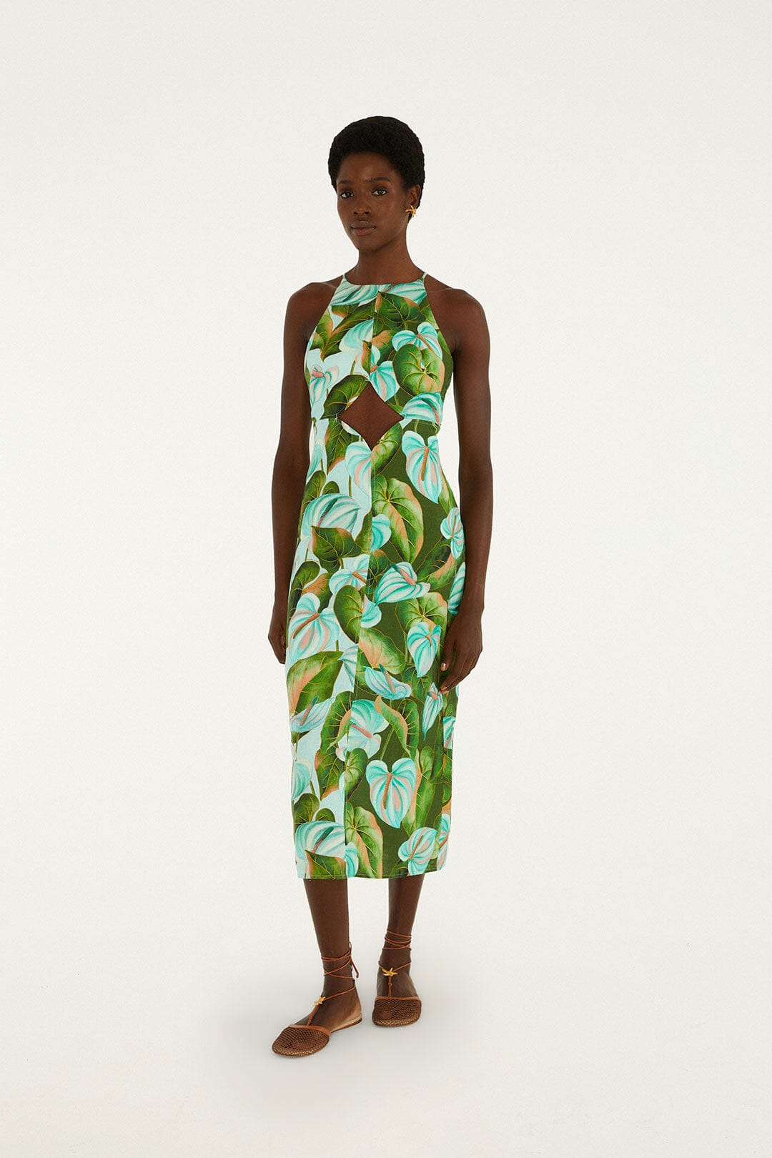 Leaves Green Robe midi - Leaves Green