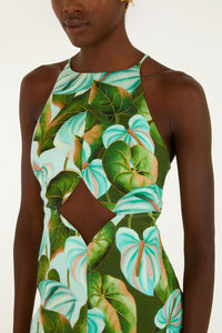 Leaves Green Robe midi - Leaves Green