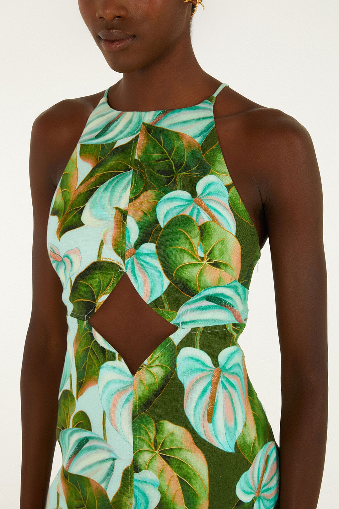 Leaves Green Robe midi - Leaves Green