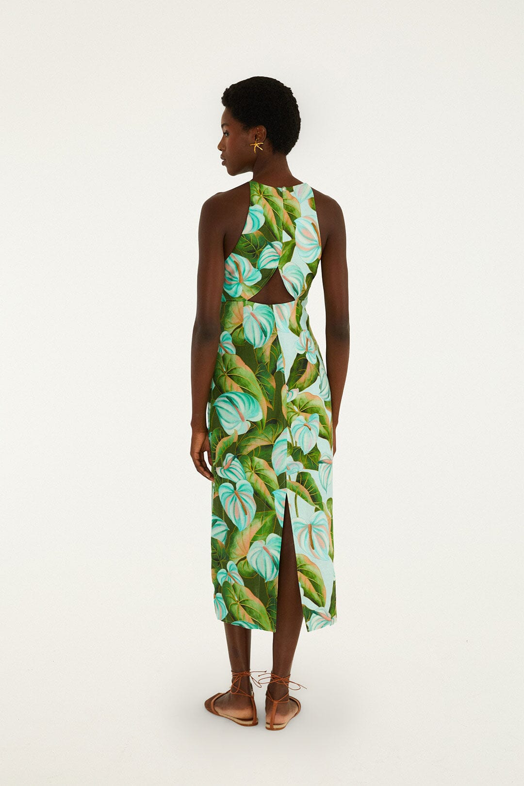 Leaves Green Robe midi - Leaves Green