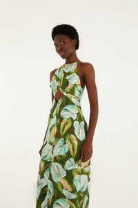 Leaves Green Robe midi - Leaves Green