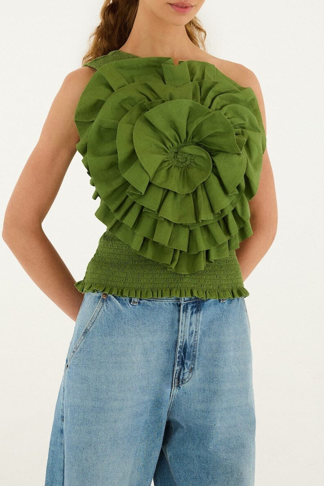 Blouse en coton - Vert