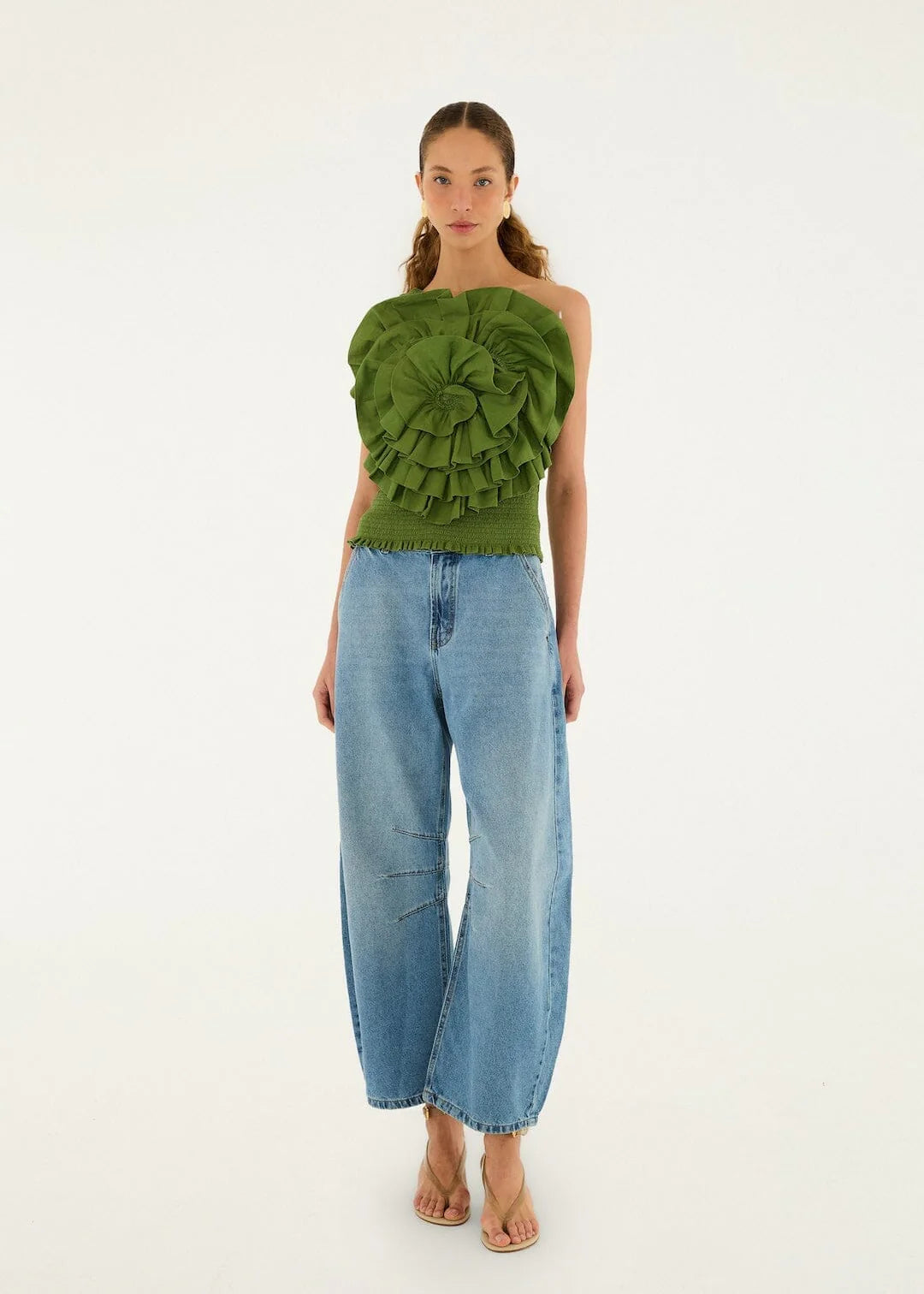 DIFFUSELY_Green Blouse - Green