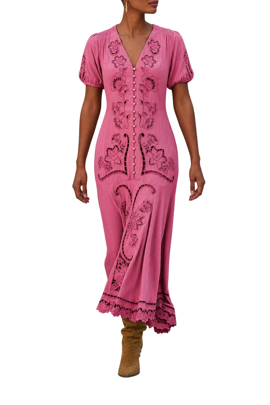 NEW_DIFFUSELY_Pink Robe longue - Pink