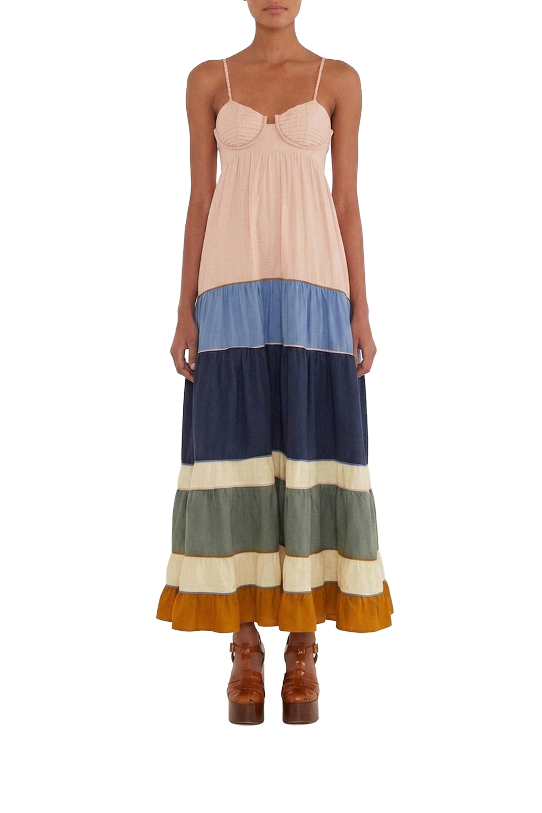 Robe midi imprimée - Multicolore