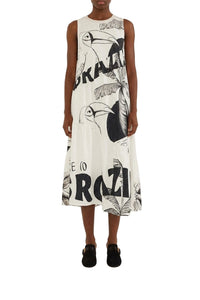 Robe midi Come To Brasil - Blanc