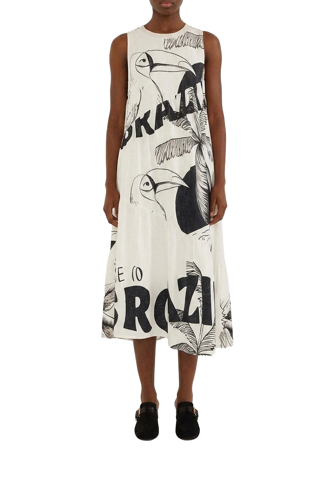 Robe midi Come To Brasil - Blanc
