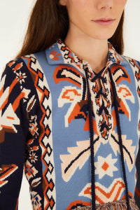 Embroidery Blue Maille - Embroidery Blue