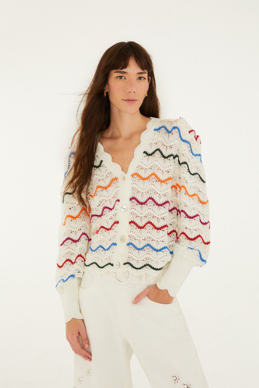 Off White Cardigan - Off White