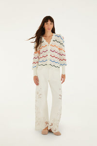 Off White Cardigan - Off White