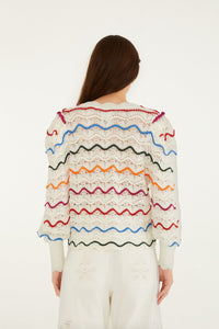 Off White Cardigan - Off White