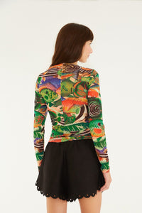 Fish Sea Multicolor Blouse - Fish Sea Multicolor