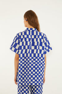 Checkered Blue Chemise - Checkered Blue