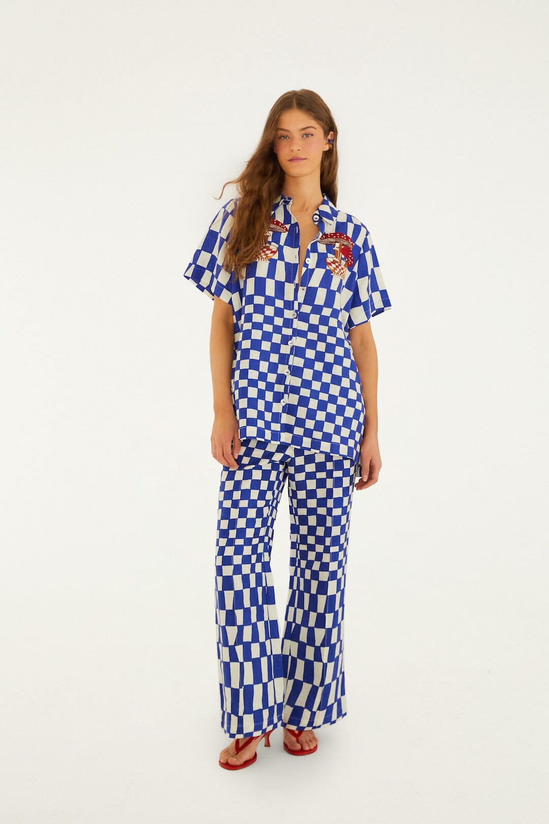 DIFFUSELY_Checkered Blue Pantalon - Checkered Blue