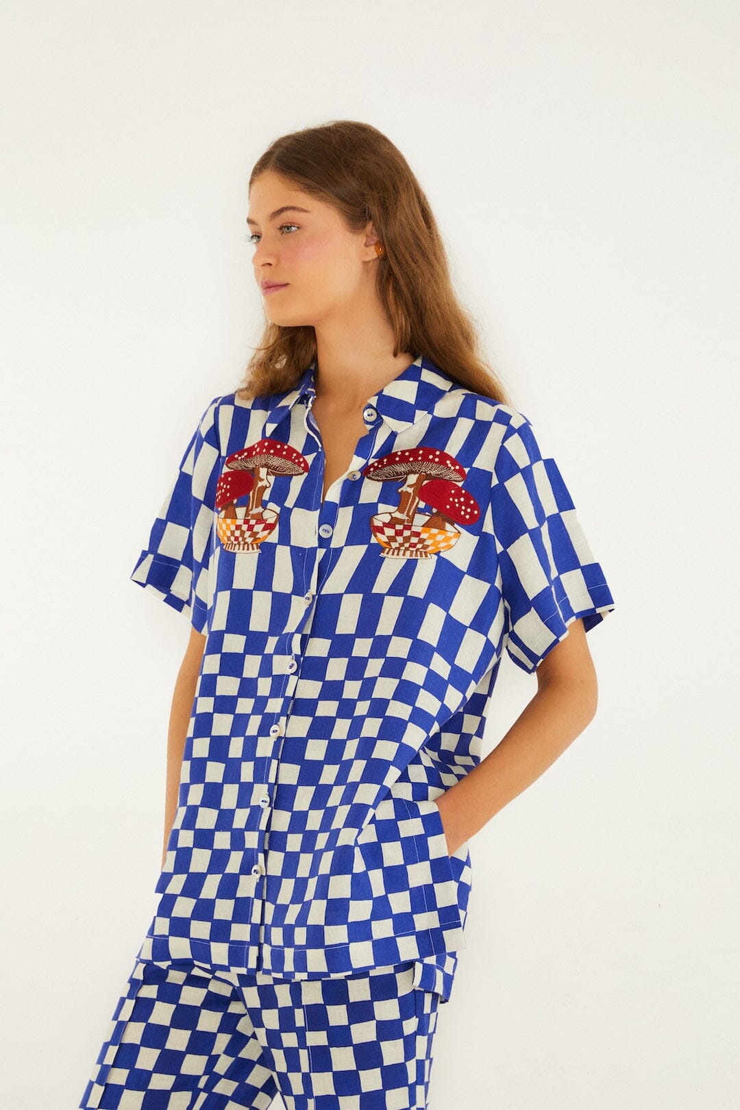 Checkered Blue Chemise - Checkered Blue