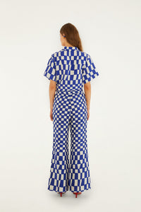 Checkered Blue Pantalon - Checkered Blue