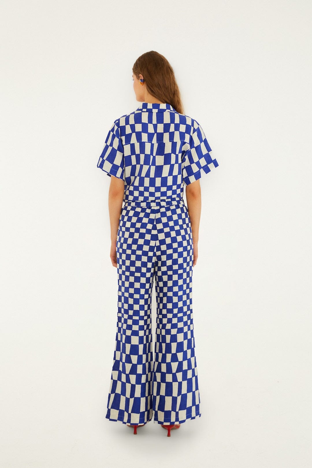 Checkered Blue Pantalon - Checkered Blue